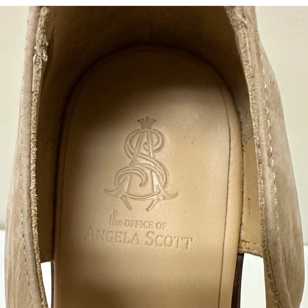 The Office of Angela Scott Mr Colin Cutout Suede Oxford Shoes Beige EU 37 US 7
